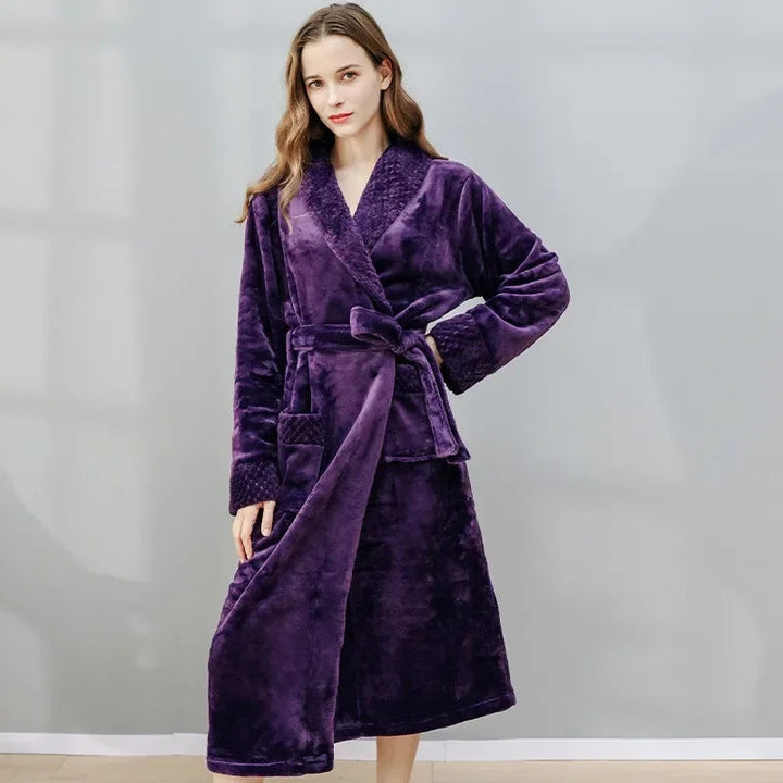Lisanne Bliss Bathrobe | Comfortable & Stylish-Purple-M (40-60 kg)-State of Style
