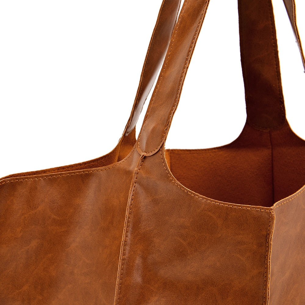 Liva Bag | Women's Elegant & Spacious Leather Handbag-Rose Red-State of Style
