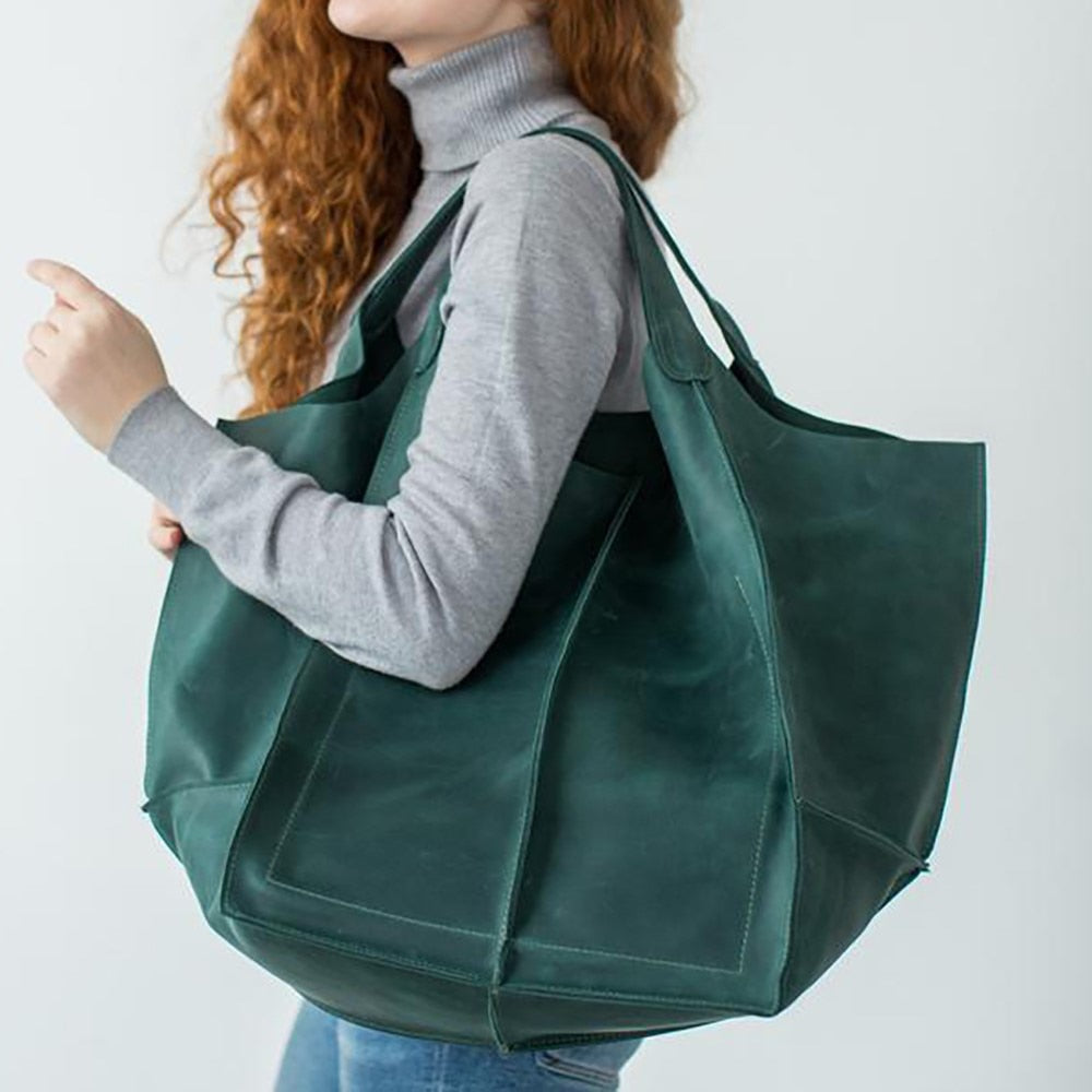Liva Bag | Women's Elegant & Spacious Leather Handbag-Rose Red-State of Style