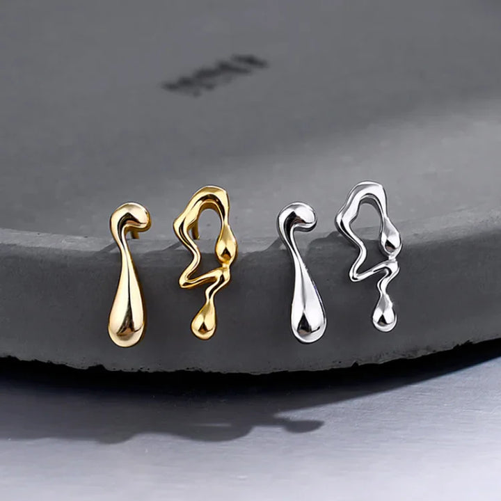 Livia Water Drop Earrings-Silver-State of Style