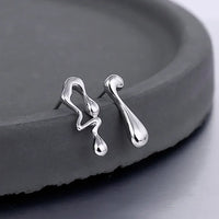 Livia Water Drop Earrings-Silver-State of Style