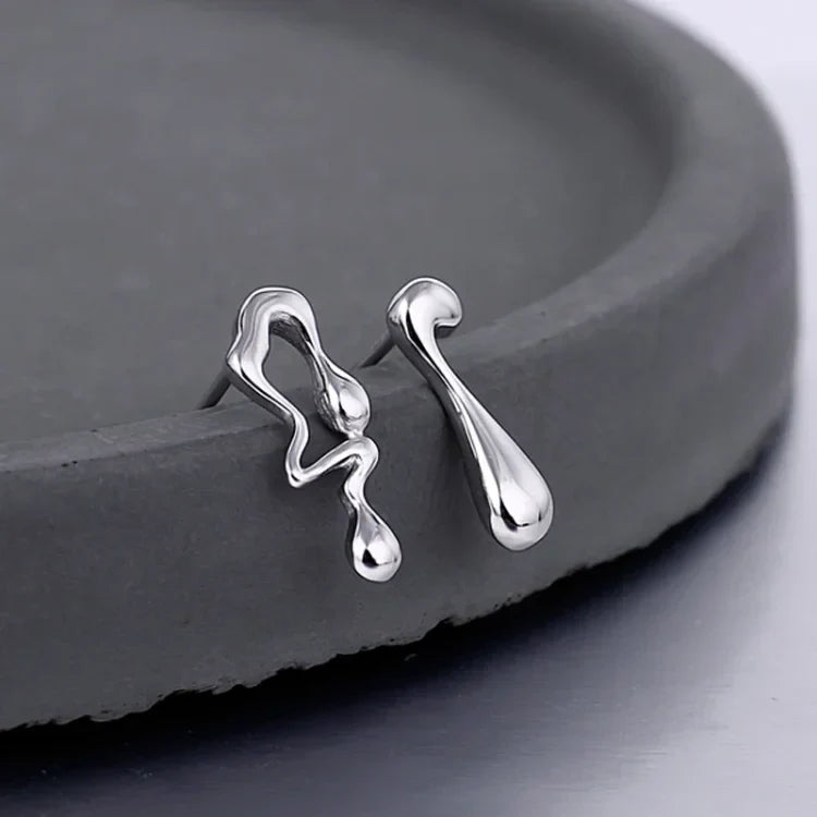 Livia Water Drop Earrings-Silver-State of Style