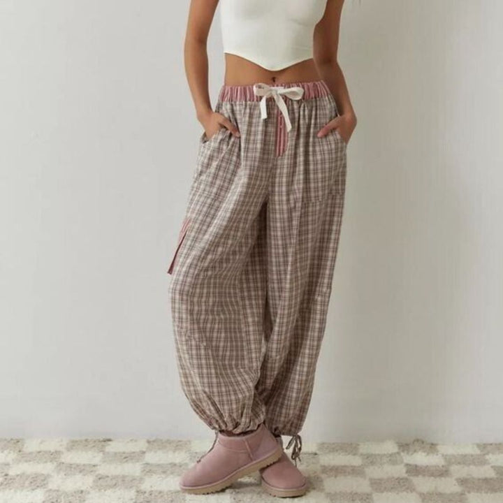 Liza Checkered Pyjama – Soft & Stylish Sleepwear for All Seasons-Blue-S-State of Style