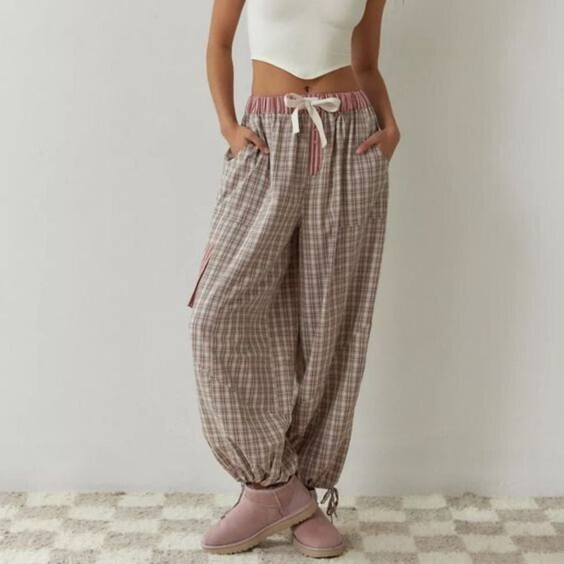 Liza Checkered Pyjama – Soft & Stylish Sleepwear for All Seasons-Blue-S-State of Style