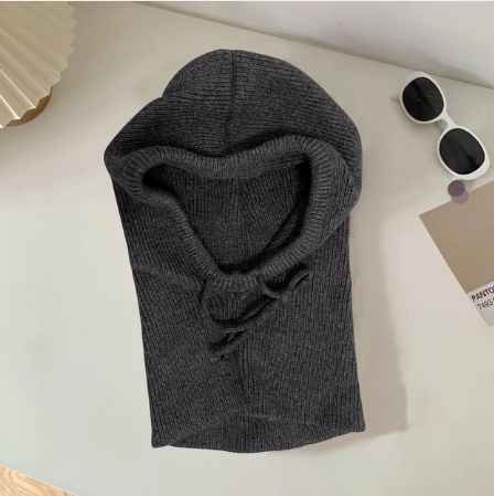 Liza Neck Warmer | Stylish & Versatile with a Practical Hoodie-Dark Grey-State of Style