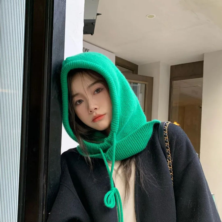 Liza Neck Warmer | Stylish & Versatile with a Practical Hoodie-Green-State of Style