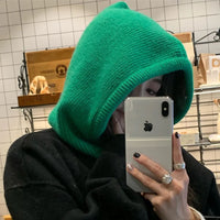Liza Neck Warmer | Stylish & Versatile with a Practical Hoodie-Green-State of Style