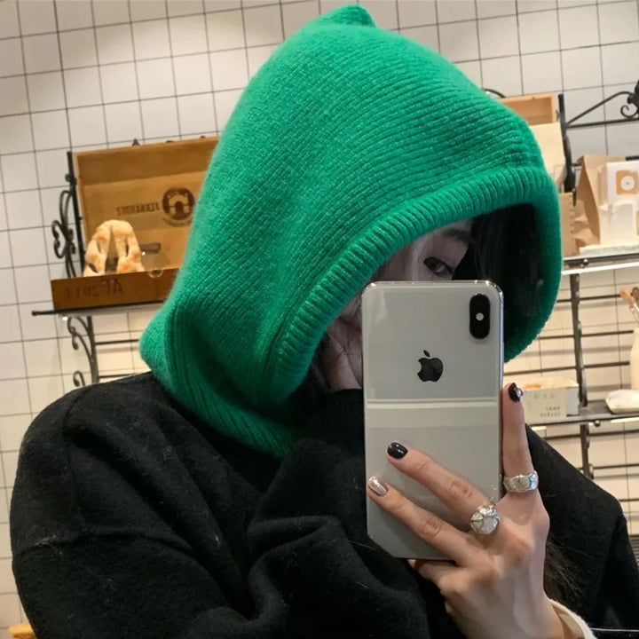 Liza Neck Warmer | Stylish & Versatile with a Practical Hoodie-Green-State of Style
