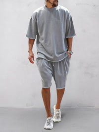 Locking leisure sports set for men – Farid-Light grey-M-State of Style