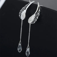 Long Cuff Earrings With Angel Wings-State of Style