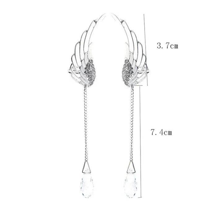 Long Cuff Earrings With Angel Wings-State of Style