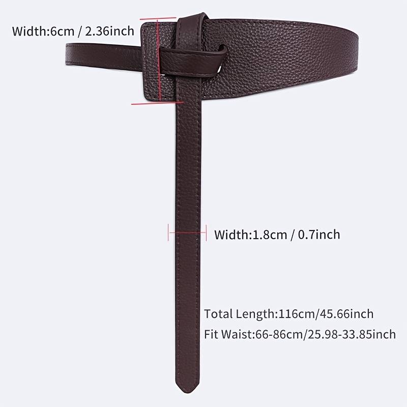 Long Knotted Leather Waist Belt-Coffee-State of Style