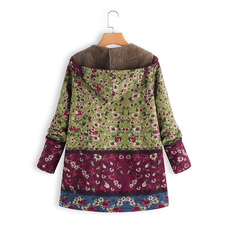Long Ladies Teddy Coat with Hood - Seraphina-Blue-S-State of Style