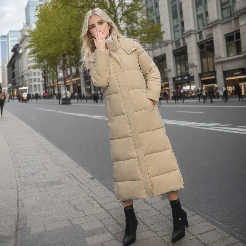 Long Ladies Winter Coat - Isabella-Black-S-State of Style