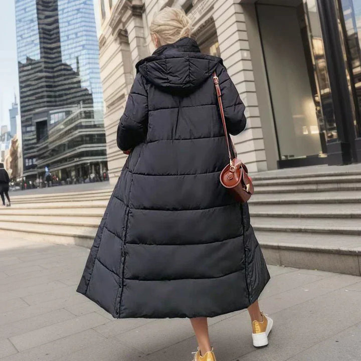 Long Ladies Winter Coat - Isabella-Black-S-State of Style