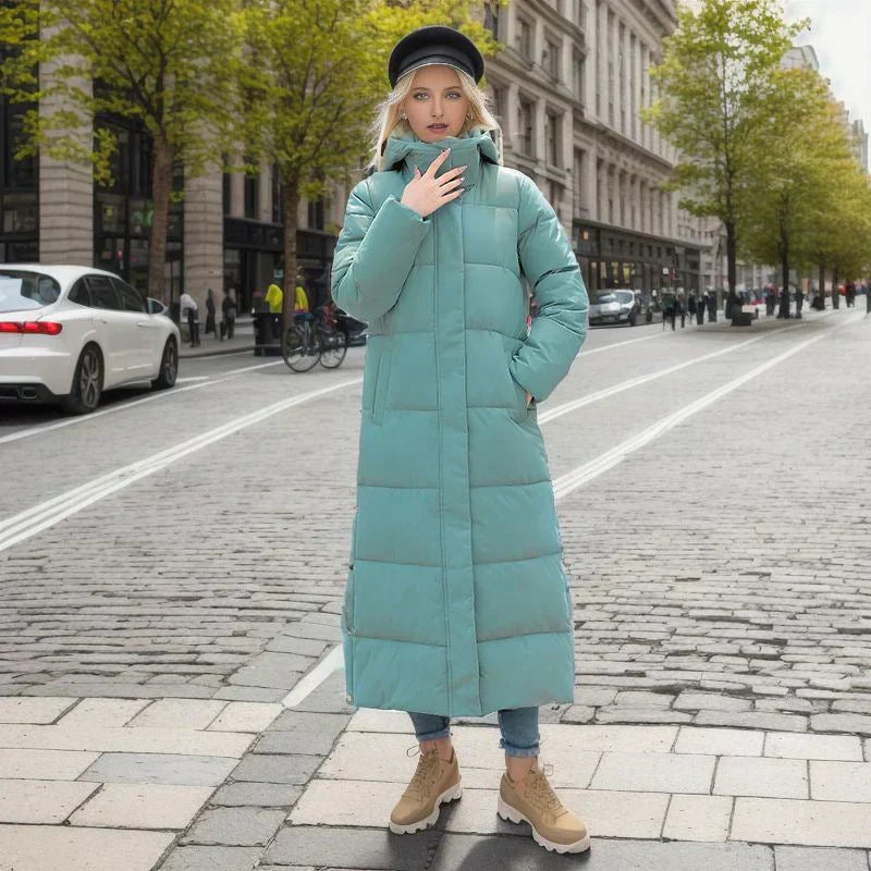 Long Ladies Winter Coat - Isabella-Black-S-State of Style