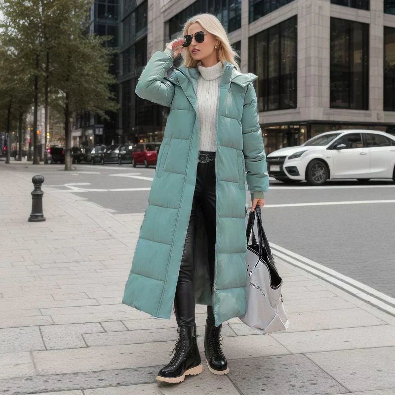 Long Ladies Winter Coat - Isabella-Black-S-State of Style
