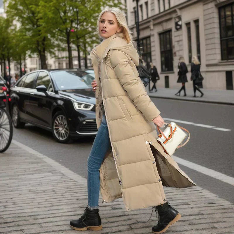 Long Ladies Winter Coat - Isabella-Black-S-State of Style