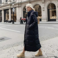 Long Ladies Winter Coat - Isabella-Black-S-State of Style