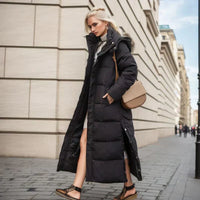 Long Ladies Winter Coat - Isabella-Black-S-State of Style
