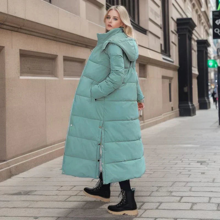 Long Ladies Winter Coat - Isabella-Blue-S-State of Style