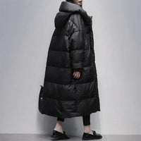 Long Ladies Winter Jacket - Amara-Black-S-State of Style