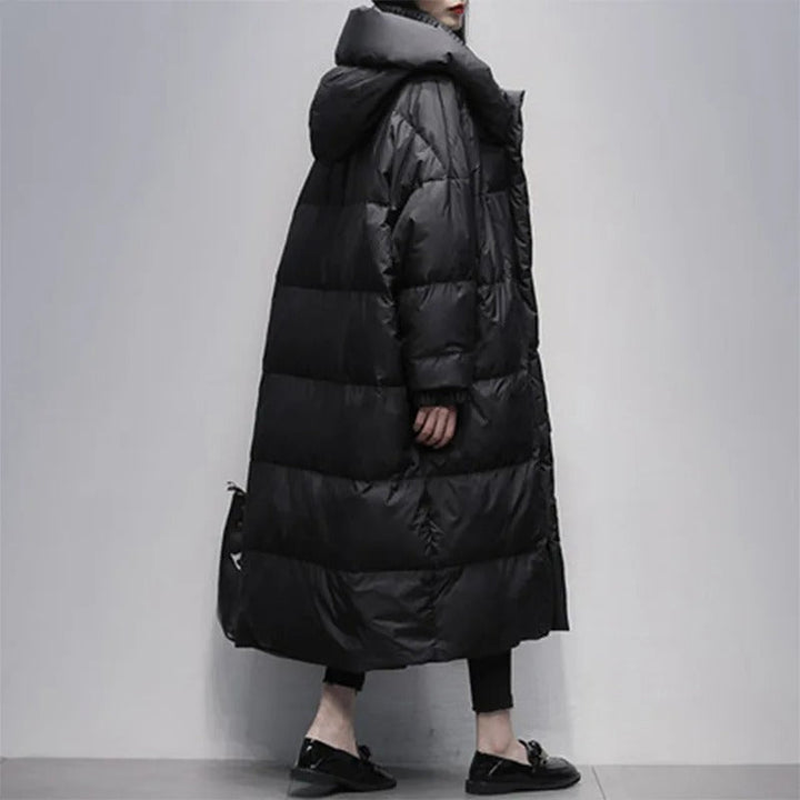 Long Ladies Winter Jacket - Amara-Black-S-State of Style