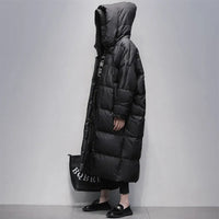 Long Ladies Winter Jacket - Amara-Black-S-State of Style