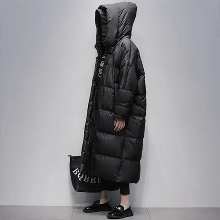 Long Ladies Winter Jacket - Amara-Black-S-State of Style