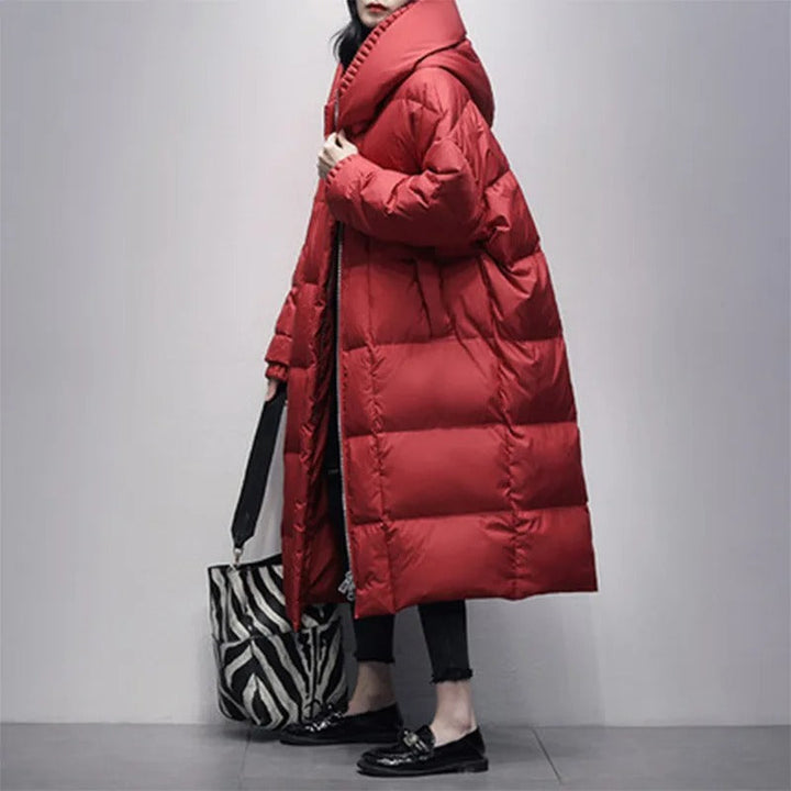 Long Ladies Winter Jacket - Amara-Red-S-State of Style
