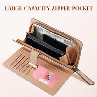 Long Leaf Leather Wallet - Leanne-Pink-State of Style