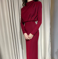 Long-Sleeved Autumn Dress | Comfortable & Stylish-Brick Red-S-State of Style