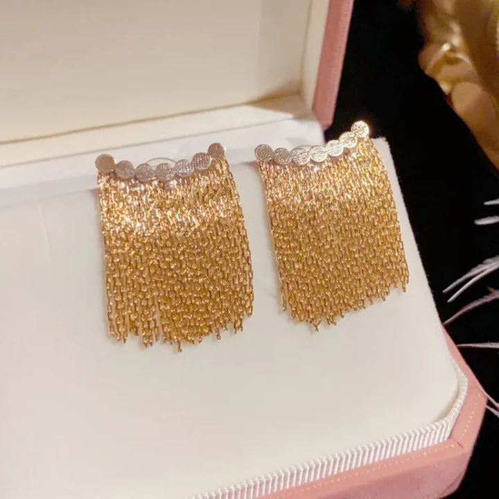 Long Tassel Earrings – Amira-Gold-State of Style