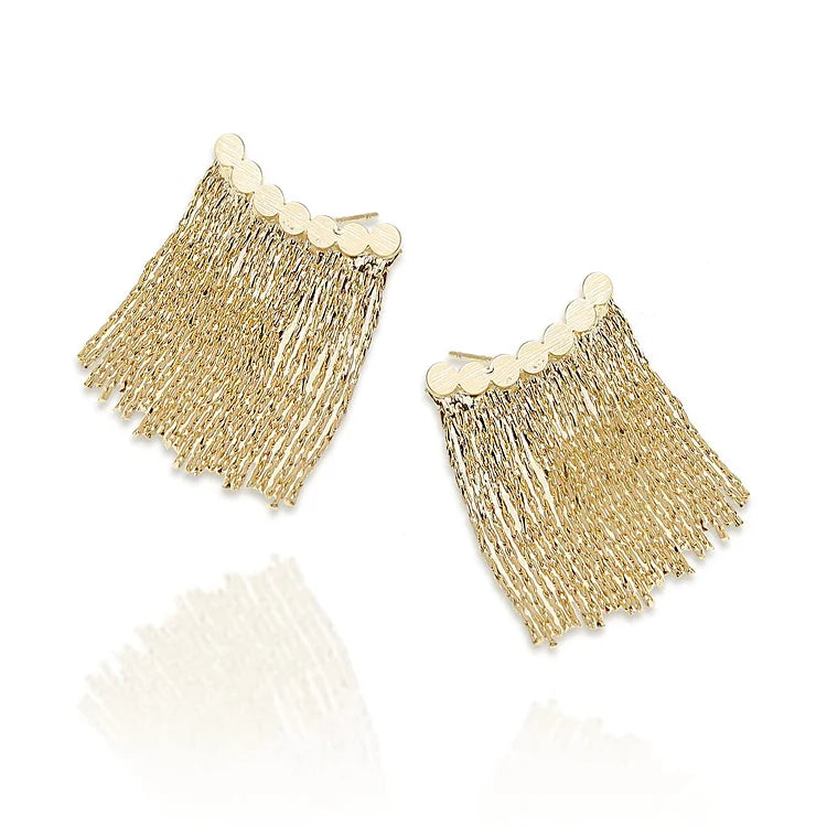 Long Tassel Earrings – Amira-Gold-State of Style