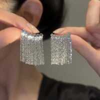 Long Tassel Earrings – Amira-Silver-State of Style