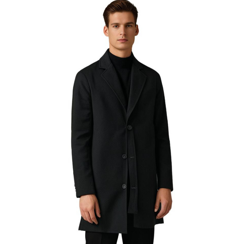 Long Winter Coat for Men - Noah-Beige-M-State of Style