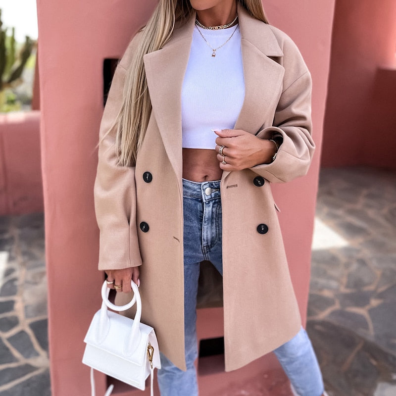 Long Winter Coat | Warm & Stylish-Khaki-S-State of Style
