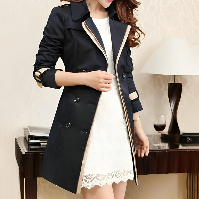 Long Women's Trench Coat - Sophie-Khaki-S-State of Style