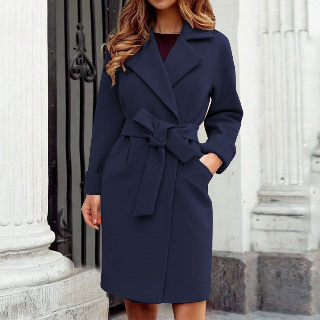 Long Women's Trench Coat Winter Jacket - Sienna-Blue-S-State of Style
