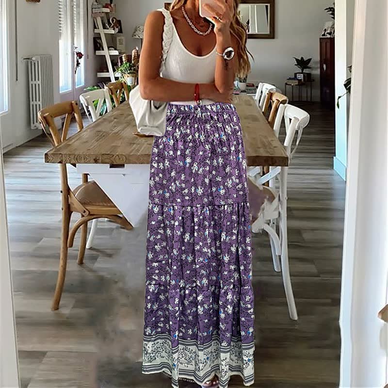 LongSkirt | Women's Elegant & Versatile Skirt-Blue-S-State of Style
