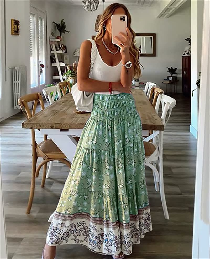 LongSkirt | Women's Elegant & Versatile Skirt-Blue-S-State of Style
