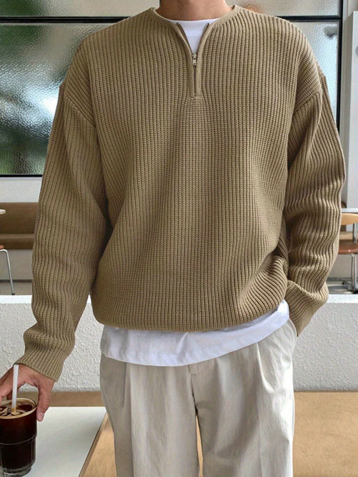 Loose Striped Knitted Sweater for Men - Ronan-Brown-XS-State of Style