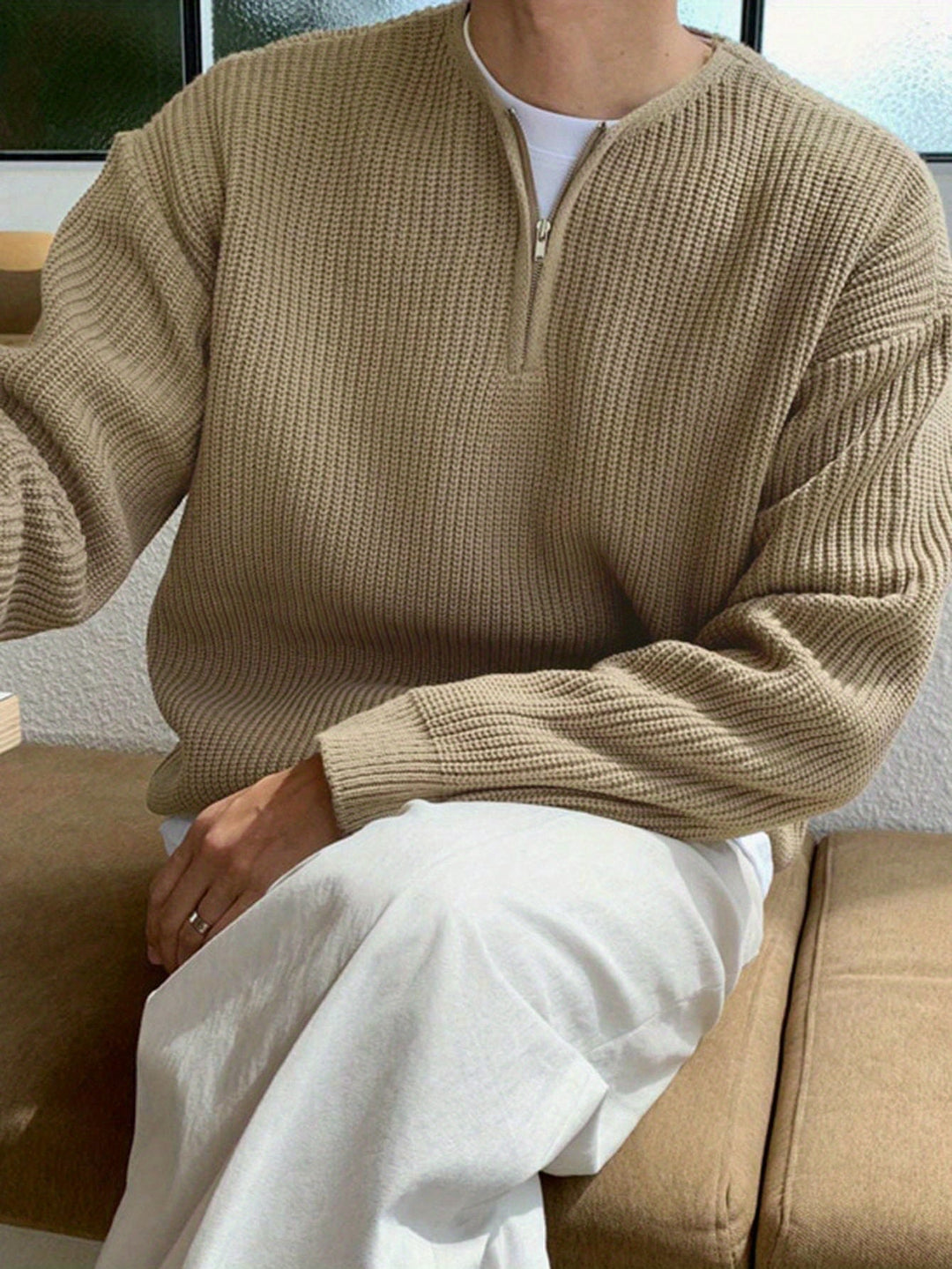 Loose Striped Knitted Sweater for Men - Ronan-Green-XS-State of Style