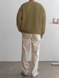 Loose Striped Knitted Sweater for Men - Ronan-Green-XS-State of Style