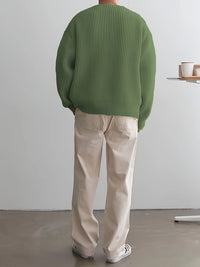 Loose Striped Knitted Sweater for Men - Ronan-Green-XS-State of Style
