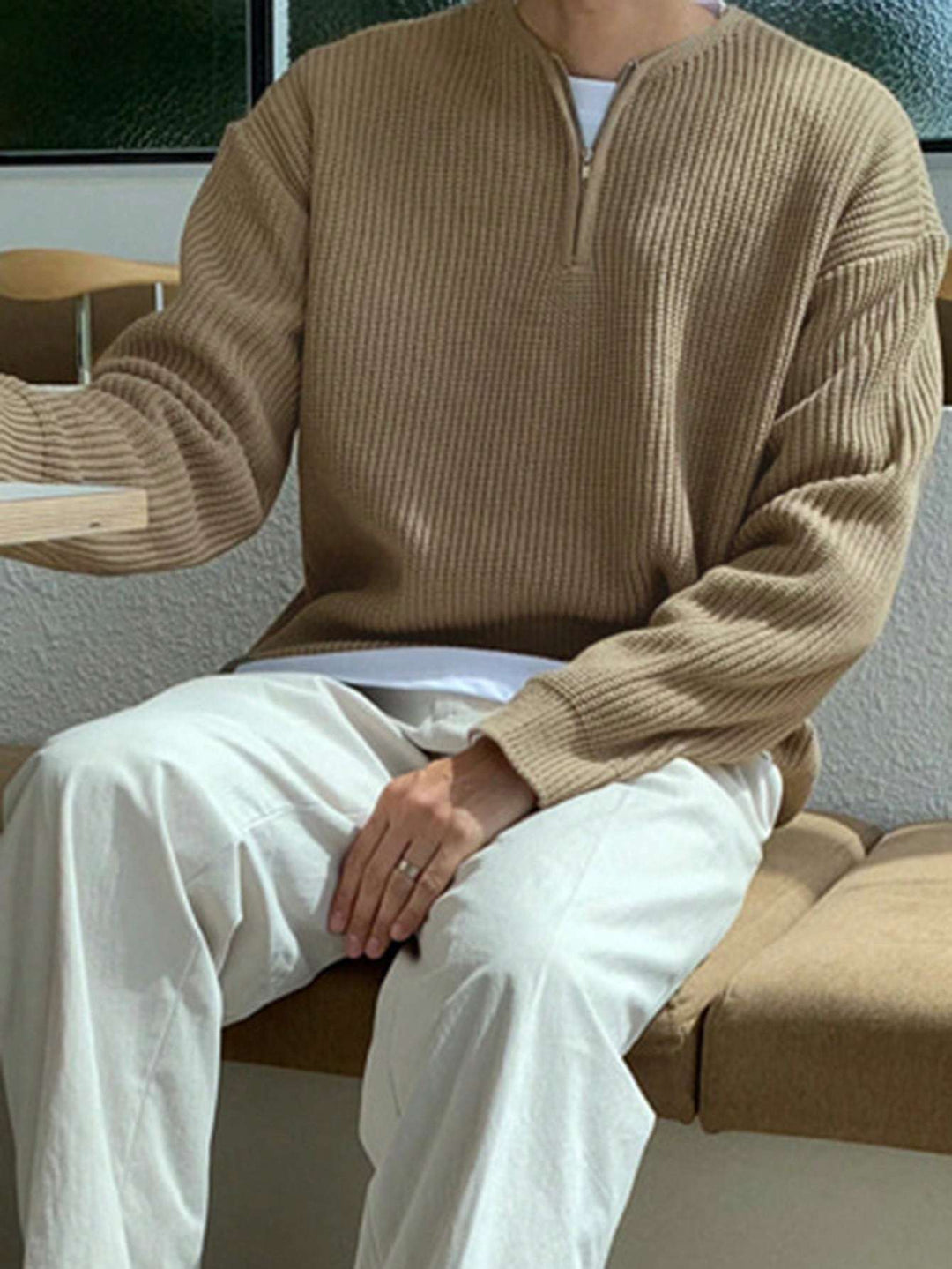 Loose Striped Knitted Sweater for Men - Ronan-Green-XS-State of Style