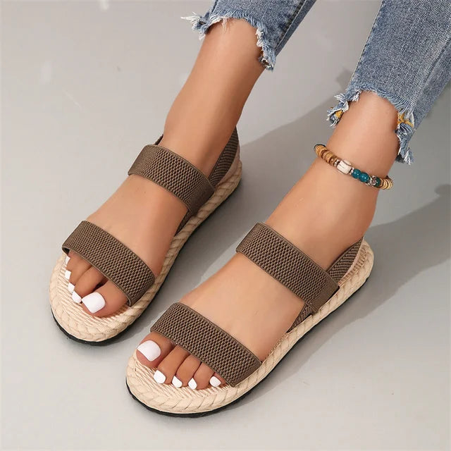 Lotte - Orthopedische Kleurrijke Bandjes Sandalen-Groen-36-State of Style