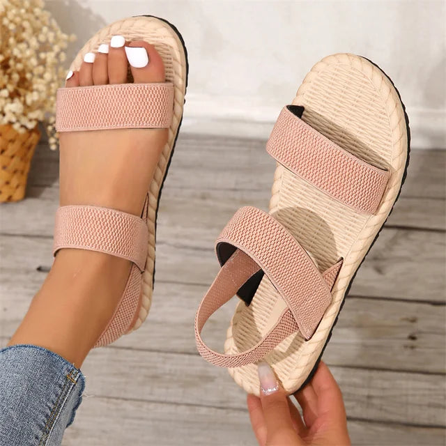 Lotte - Orthopedische Kleurrijke Bandjes Sandalen-Roze-36-State of Style