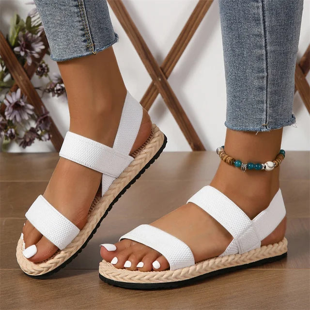 Lotte - Orthopedische Kleurrijke Bandjes Sandalen-Wit-36-State of Style