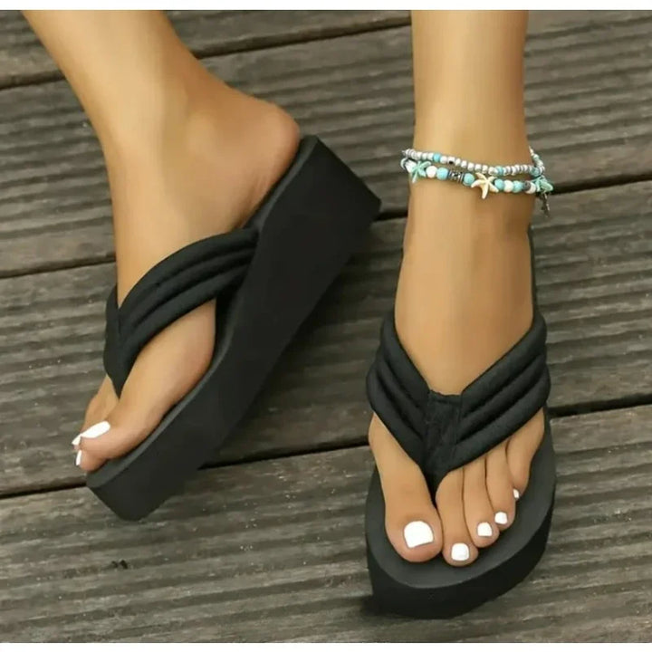 Lotte - Orthopedische Zwart Comfort Flip-Flops-36-State of Style